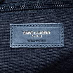 Pre Owned Saint Laurent City Orange Palm Tree Sunset Print Canvas Backpack