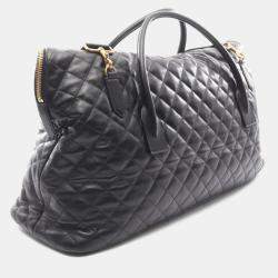 مملوكة مسبقًا Yves Saint Laurent Giant Boston Bag Leather Black