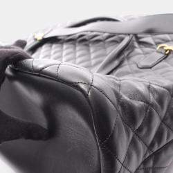 مملوكة مسبقًا Yves Saint Laurent Giant Boston Bag Leather Black