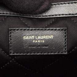 مملوكة مسبقًا Yves Saint Laurent Giant Boston Bag Leather Black