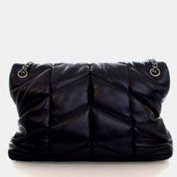 Pre Owned Saint Laurent Medium Lambskin Loulou Puffer Bag