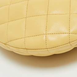 مملوكة مسبقًا Saint Laurent Icarino Yellow Quilted Leather Hobo