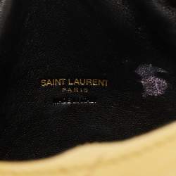 مملوكة مسبقًا Saint Laurent Icarino Yellow Quilted Leather Hobo