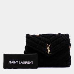 Pre Owned حقيبة كتف سان لوران باريس لولو شيرلينغ سوداء وسط