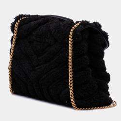 Pre Owned حقيبة كتف سان لوران باريس لولو شيرلينغ سوداء وسط