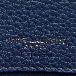 مملوكة مسبقًا Saint Laurent Sac De Jour Baby Navy Blue Leather Tote