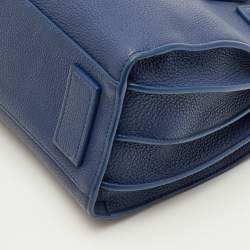 مملوكة مسبقًا Saint Laurent Sac De Jour Baby Navy Blue Leather Tote