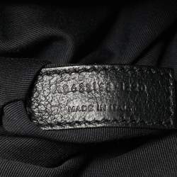 مملوكة مسبقًا حقيبة كتف سان لوران نايكي وسط جلد ماتيلاليه مجعد أسود