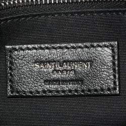 مملوكة مسبقًا حقيبة كتف سان لوران نايكي وسط جلد ماتيلاليه مجعد أسود