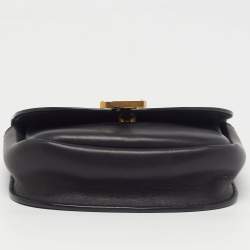 Pre Owned Saint Laurent Kaia Small Black Leather Shoulder Bag