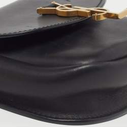Pre Owned Saint Laurent Kaia Small Black Leather Shoulder Bag