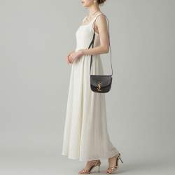 Pre Owned Saint Laurent Kaia Small Black Leather Shoulder Bag