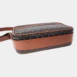 Pre Owned Saint Laurent Paris Brown PVC Le Monogram Camera Crossbody Bag