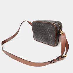 Pre Owned Saint Laurent Paris Brown PVC Le Monogram Camera Crossbody Bag