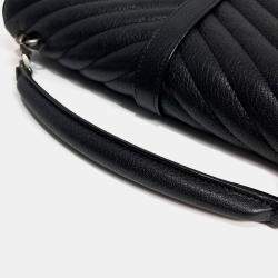 Pre Owned Saint Laurent Paris Black Leather Classic College Monogram Chain Bag