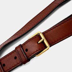 Pre Owned Saint Laurent Paris Brown, Red Canvas Le Monogram Camera Crossbody Bag