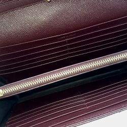 Pre Owned Saint Laurent Paris Burgundy Leather Monogram Chain Crossbody Bag