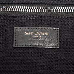 Pre Owned Saint Laurent Paris Black Canvas Rive Gauche Tote