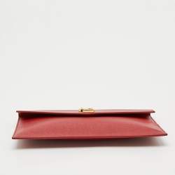 Pre Owned Saint Laurent Uptown Red Leather Pouch