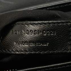Pre Owned Saint Laurent Toy Loulou Black Matelassé Leather Crossbody Bag