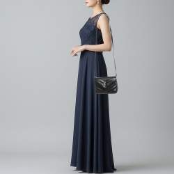 Pre Owned Saint Laurent Toy Loulou Black Matelassé Leather Crossbody Bag