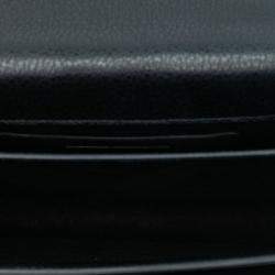 مملوكة مسبقًا Saint Laurent Paris Black Medium Grained Calfskin Guitar Strap Monogram Sunset Crossbody