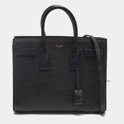 Pre Owned Saint Laurent Classic Sac De Jour Small Black Leather Tote