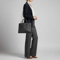 Pre Owned Saint Laurent Classic Sac De Jour Small Black Leather Tote