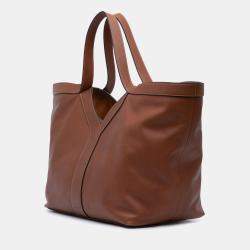 Pre Owned Saint Laurent Paris Brown Leather Y Tote
