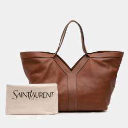 Pre Owned Saint Laurent Paris Brown Leather Y Tote