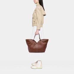 Pre Owned Saint Laurent Paris Brown Leather Y Tote