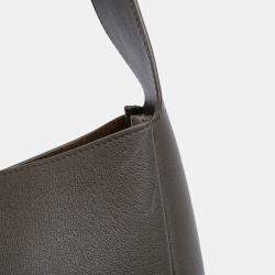 Pre Owned Saint Laurent Paris Brown Small Grained Calfskin Supple Le 5 a 7 Soft Hobo