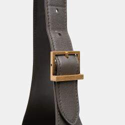 Pre Owned Saint Laurent Paris Brown Small Grained Calfskin Supple Le 5 a 7 Soft Hobo