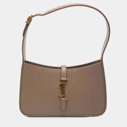 Pre Owned Saint Laurent Paris Beige Smooth Calfskin Le 5 a 7