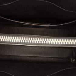 Pre Owned Saint Laurent Paris Black Baby Leather Patch Embellished Sac De Jour Satchel