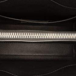 Pre Owned Saint Laurent Paris Black Baby Leather Patch Embellished Sac De Jour Satchel