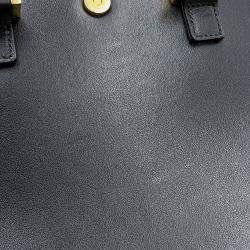 Pre Owned Saint Laurent Paris Baby Cabas 2Way Bag Black Leather