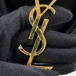 Pre Owned Saint Laurent Paris Baby Cabas 2Way Bag Black Leather