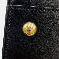 Pre Owned Saint Laurent Paris Baby Cabas 2Way Bag Black Leather