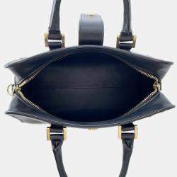 Pre Owned Saint Laurent Paris Baby Cabas 2Way Bag Black Leather