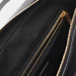 Pre Owned Yves Saint Laurent Saint Laurent Paris Rear Duffle Handbag Leather Black