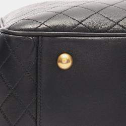 Pre Owned Yves Saint Laurent Saint Laurent Paris Rear Duffle Handbag Leather Black