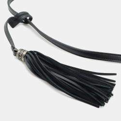 Pre Owned Yves Saint Laurent Saint Laurent Paris Ysl V-Stitched Quilted Leather Shoulder Bag In Black