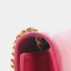 Pre Owned Saint Laurent Kate Monogram Shoulder Bag Leather Pink