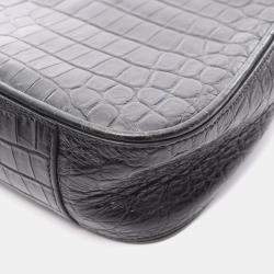 Pre Owned Yves Saint Laurent Le Cassette Handbag Leather Black