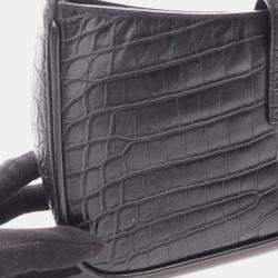 Pre Owned Yves Saint Laurent Le Cassette Handbag Leather Black