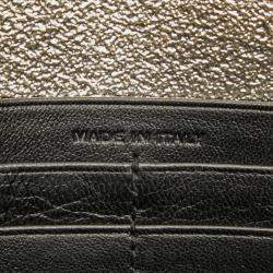 Pre Owned Saint Laurent Ysl Logo Kate Tassel Fringe Crossbody Chain Shoulder Bag In Gold Leather