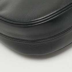 Pre Owned Saint Laurent Le Fermoir Black Leather Hobo