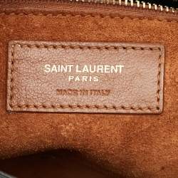 Pre Owned Saint Laurent Le Fermoir Black Leather Hobo