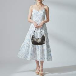 Pre Owned Saint Laurent Le Fermoir Black Leather Hobo